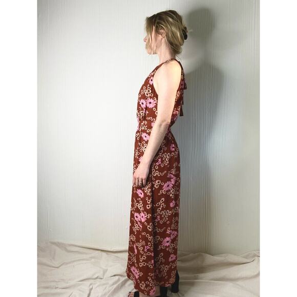 MADEWELL Hillside Halter Floral Midi Dress in Hillside Daisies US SMALL - Picture 7 of 13